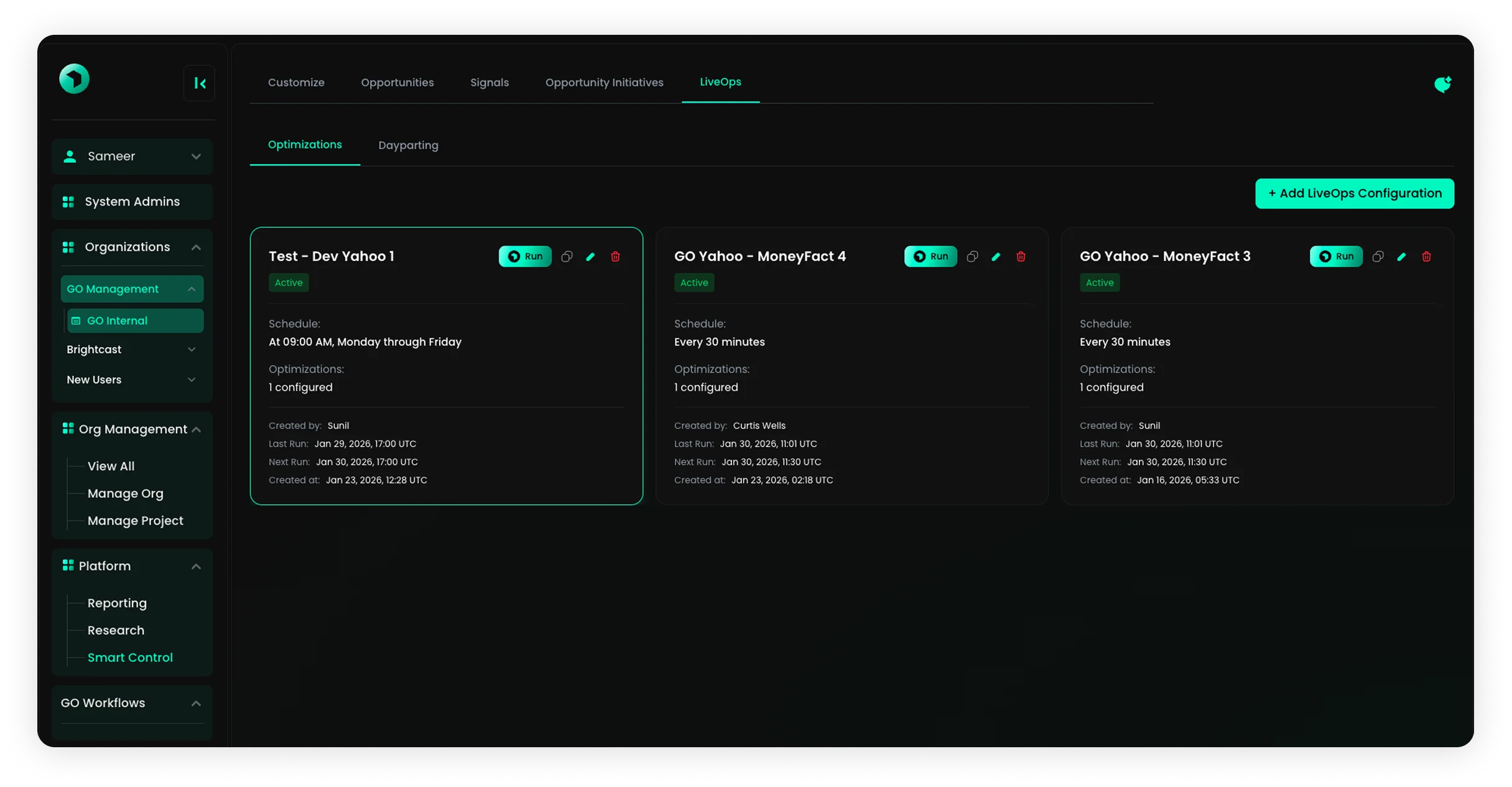 Dashboard view 6